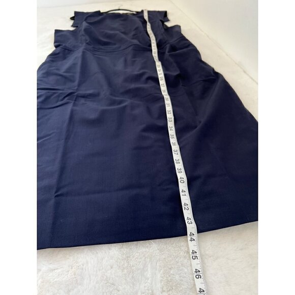 New J Crew Size T18 Tall resume dress Blue MSRP $228 **Defective Zipper** - Picture 9 of 16